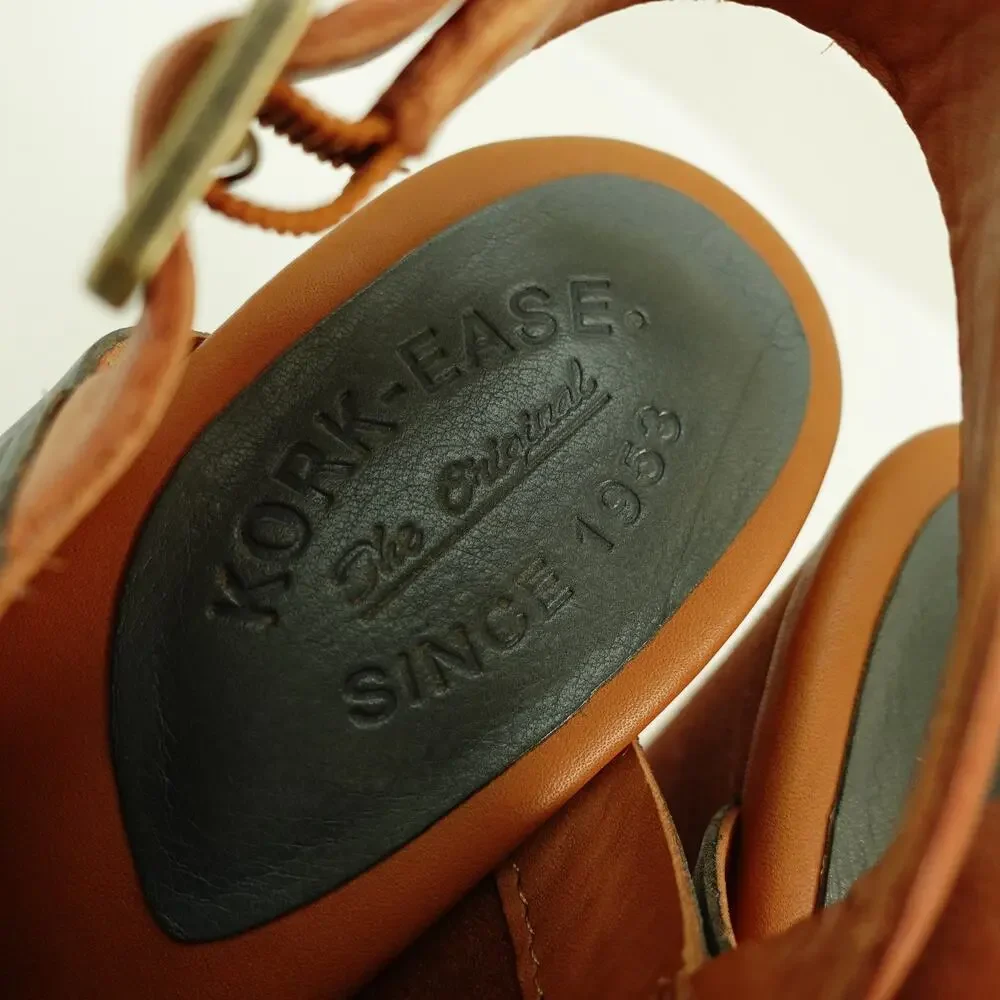 Kork-Ease Womens Rayleigh Slingback Heels Leather Clogs Slate Blue Size 11M